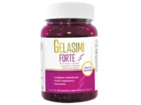 Envase de Gelasimi Forte en formato de gomitas, con colágeno y vitaminas.